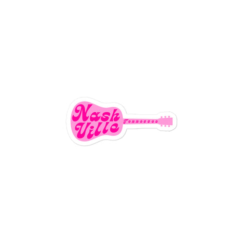 Pink Guitar Nashville Sticker